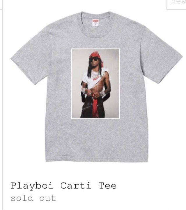 Supreme Playboi Carti Ash Grey Need Gone Asap