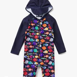 Infant Boy's UPF 50+ Sun Protection L/S One Piece Zip Sun Suit...