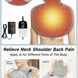 Red Light Therapy for Body, Shoulder Heating Pad, 660nm&850nm Wearable Near Infrared Red Light Heated Therapy Belt for Neck,Shoulder,Back,Body, Adjust