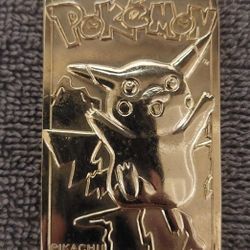 Pokemon Gold Plated Card 