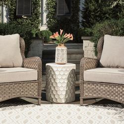 Clear Ridge Light Brown Lounge Chair with Cushion (Set of 2)

