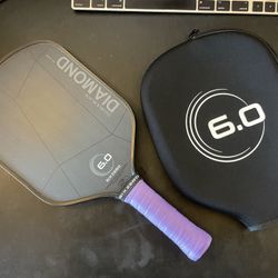 Six Zero 6.0 Double black diamond Pickleball Paddle 16mm!