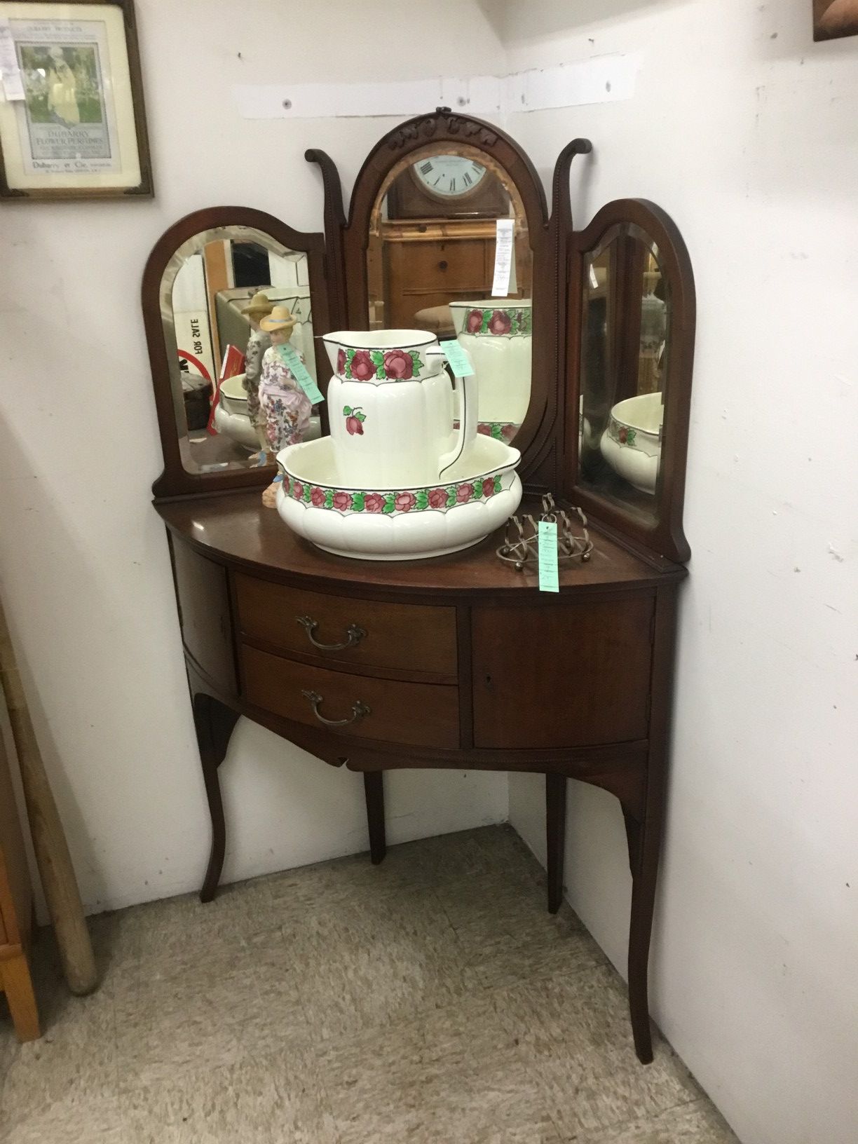 Antique mahogany vanity