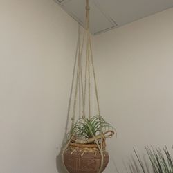 Hanging Faux Plant With Vase