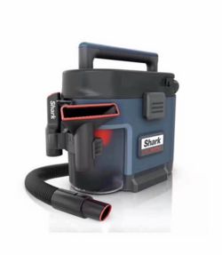 Shark MessMaster Portable 1 Gal. 7-Peak HP Corded Wet/ Dry Vacuum with Self-Rinsing and AnyBag technology in Navy