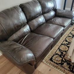 Genuine Leather Recliner Sofa