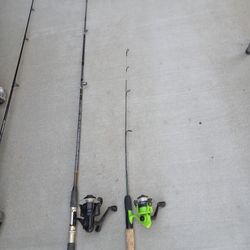 (2) UGLY STIKS FISHING POLES AND REELS