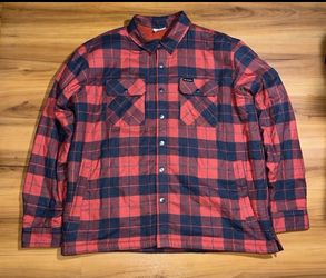 Columbia Fleece Lined Sherpa Plaid Small Button Up Lumberjack Shacket Jacket