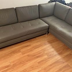 Grey sectional sofa couch  