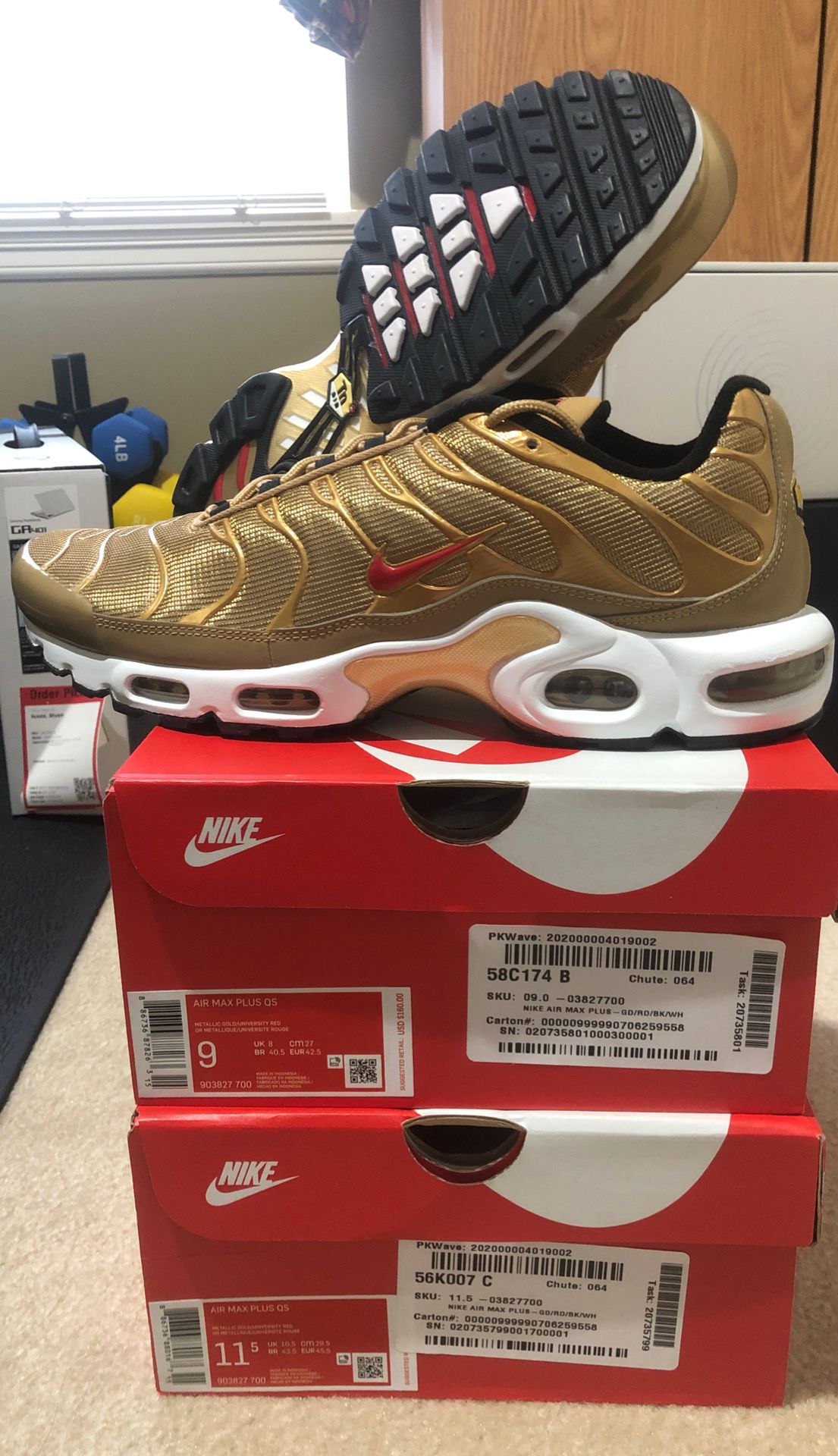 Air max plus qs gold