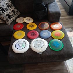 13 Professional Disc Golf Frisbee's And Bag