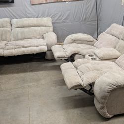 Free Deliver Ashley Sofa And Love Seat Electric Recliner Fresh Cleaned