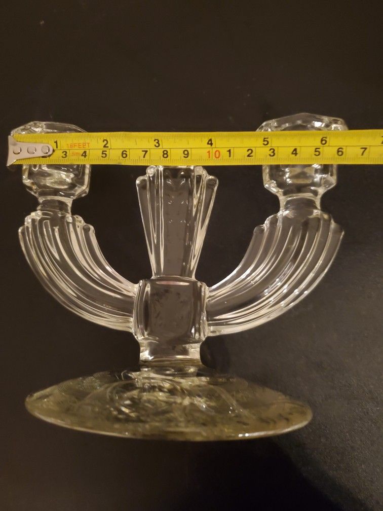 Antique Candelabra Etched.
