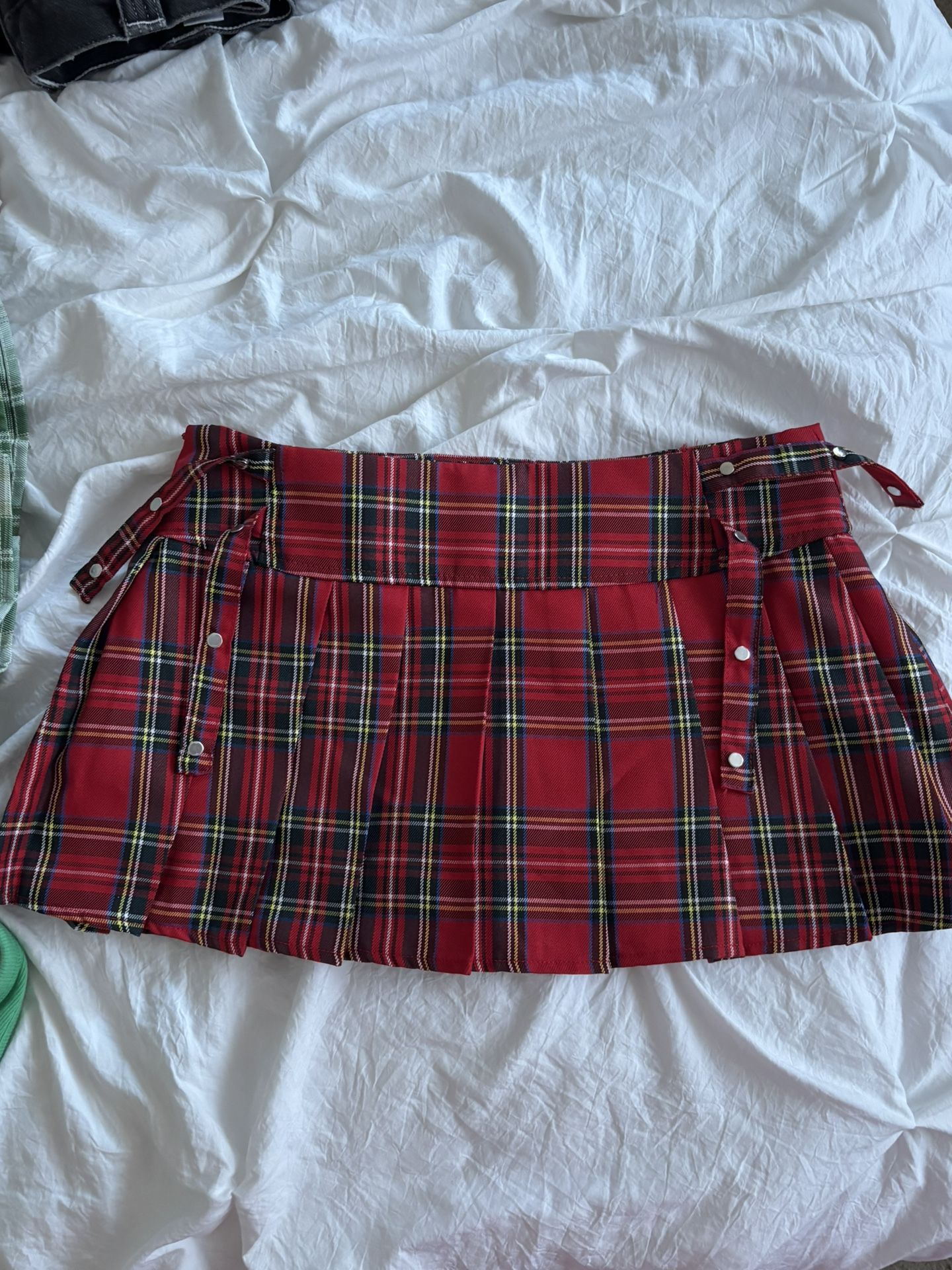 Gingham plaid skirts