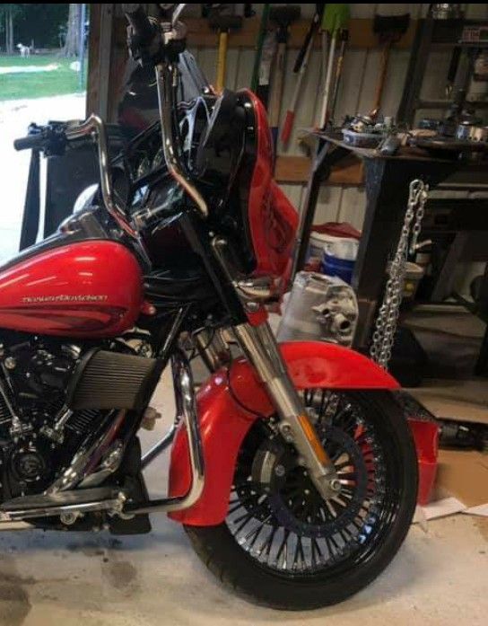 Harley Davidson Streetglide Electraglide Ultraglide 14" chrome meat