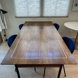Scandinavian design extendable dining table.