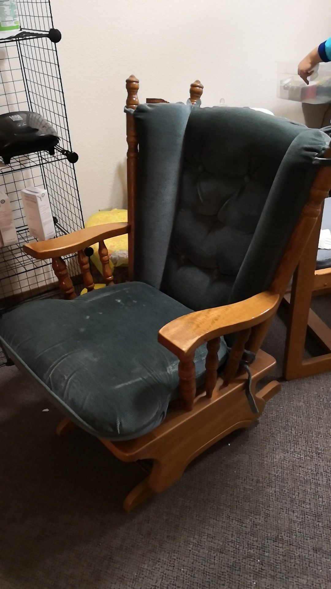 1 used wood rocking chair without ottoman