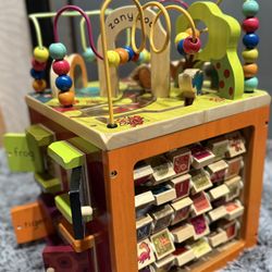 Zany Zoo Wooden Activity Cube  B Toys 