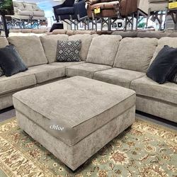 ~ASK DISCOUNT COUPON🎖sofa Couch Loveseat Living room set sleeper recliner daybed futon ☆ Bvria Stone Raf Or Laf Sectional 