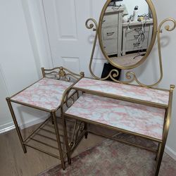 Vanity With Side Table