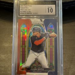2021 Panini Prizm - Stained Glass Juan Soto #SG-3 Red White & Blue Prizm