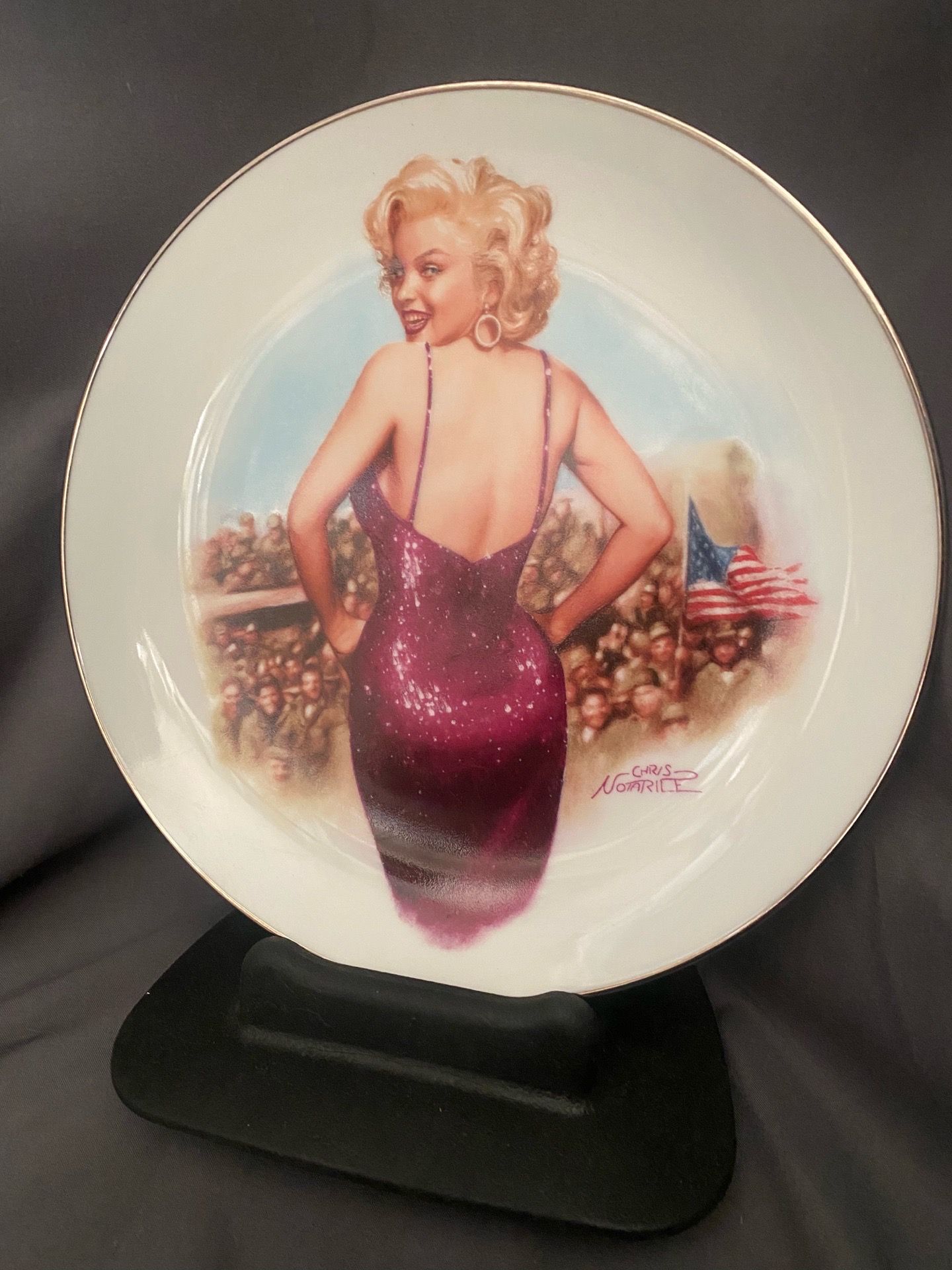 Decorative plate with Marylin
