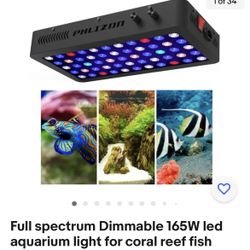 Full Spectrum Dimmable 165W Led Aquarium Light For Coral Reef Fish