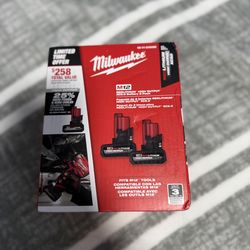 M12 5aH High Output Battery Pack (2 Batteries)