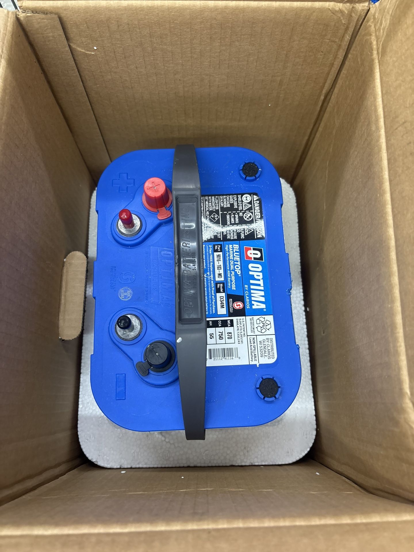 Brand New Optima Battery never used 