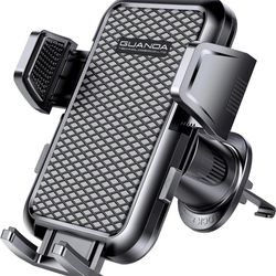 [2024 Newest] Car Vent Phone Mount, [Upgrade Hook Clip Never Shake] Adjustable 360 Rotation Vent Clip Car Phone Holder Mount, Big Phone & Thick Case F