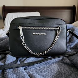 Black Michael Kors Chain Crossbody Purse