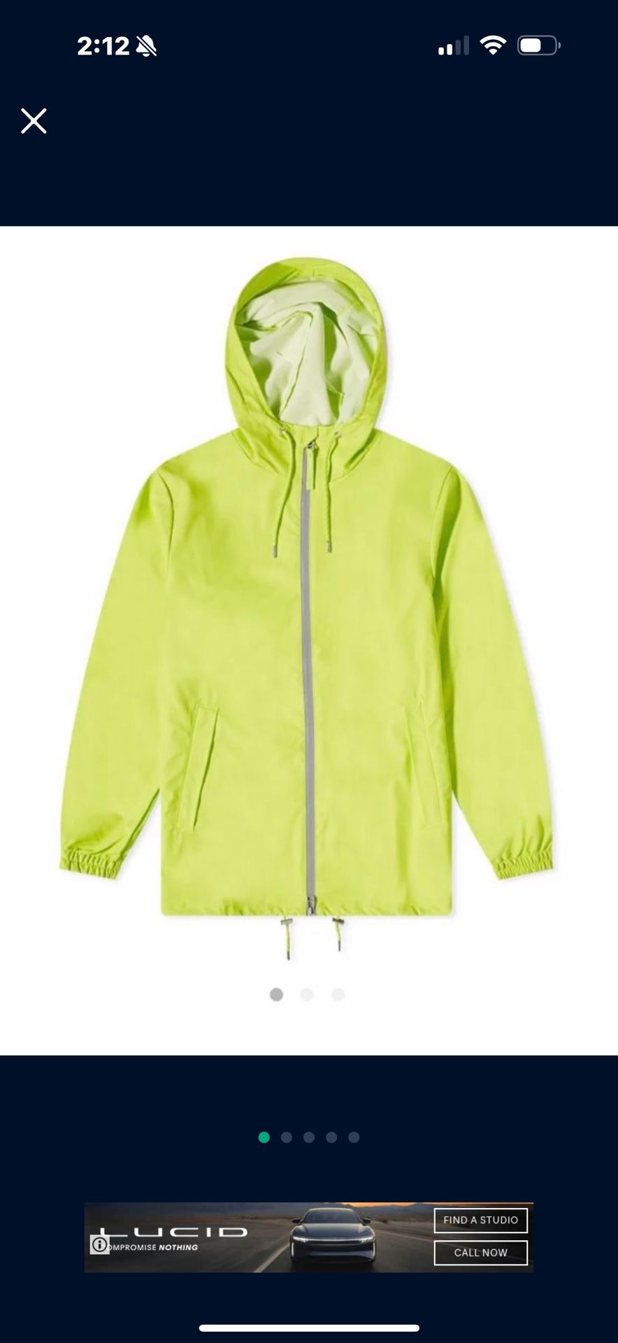 New RAINS Storm breaker Rain Jacket (L)