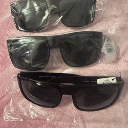 3 Pack Of New Black Sunglasses For $12