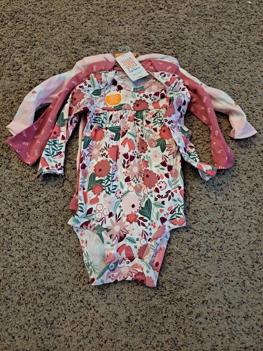 12 Month Long Sleeve Onesies
