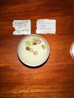 PINK TOURMALINE AND GREEN PERIODOT