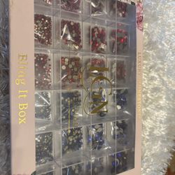 LGN Bling It Box New Luxury Rhinestones For gel Manicures Or Crafting 