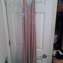 Sunfere sequin Backless Halter Dress Size Small