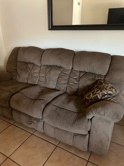 brown reclining couches
