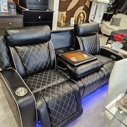 Credit Available!! Pawer Recliner Sofa And Love Set 