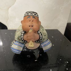 Vintage Mini Traditional Hand Made Uzbek “ Grandfather with a Flute”