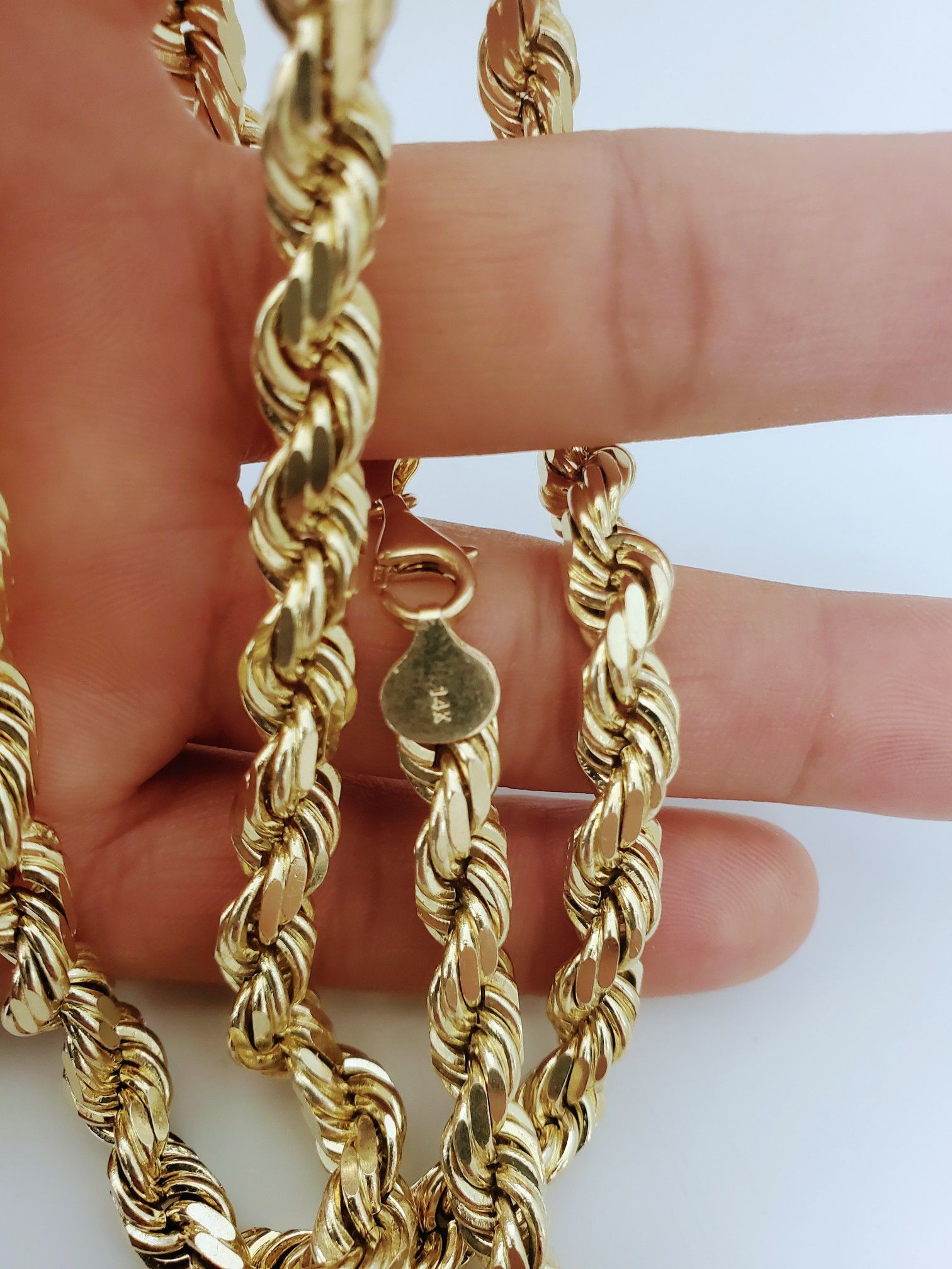 14k real solid gold rope chain ( 125-Grams )