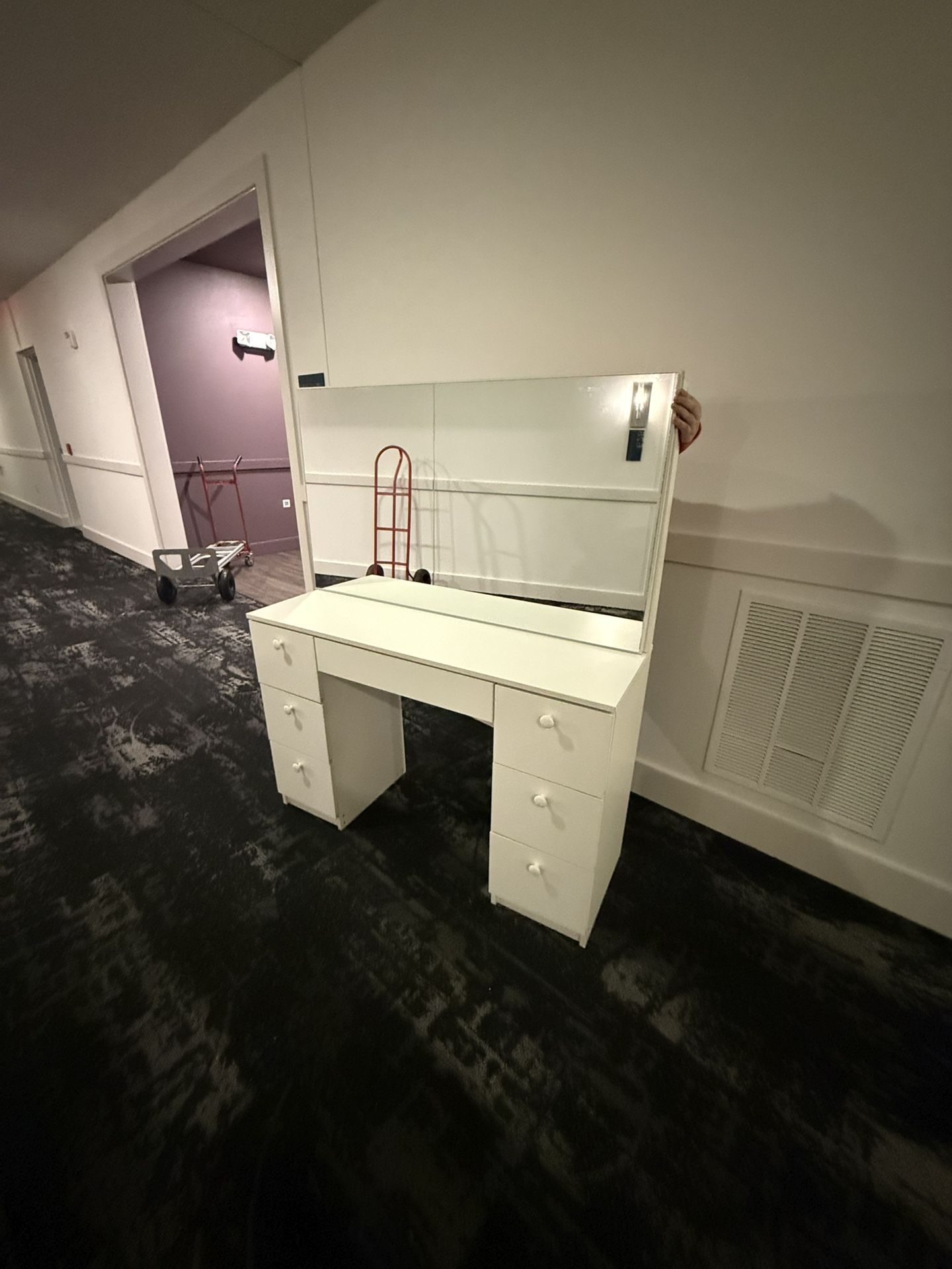 WHITE vanity desk Wayfair