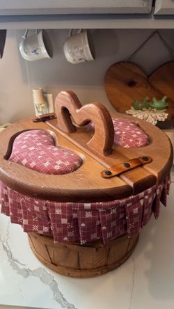 Vintage sewing basket