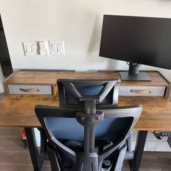 Adjustable Office Desk + Chair Set  For Sale $125