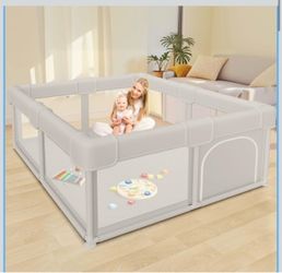 Baby Playpen Baby Playard, Play Pen for Babies and Toddlers with Gate, 50X50 Fen
