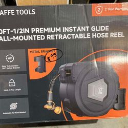 100ft Wall Mount Retractable Hose Reel