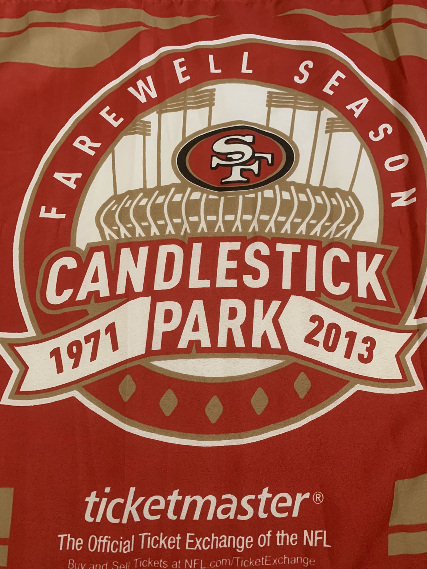 Candlestick Park Farewell Season Flag, 22”x18”