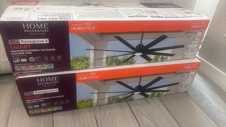 Home decorators collection kensgrove ll 72 inch black smart fan with remote new in box