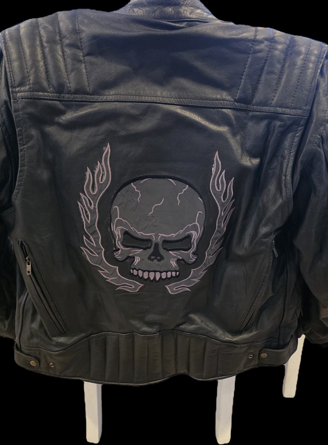 Kevlar Padded Reflective Skull Motorcycle Jacket