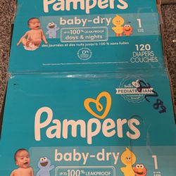 Brand New Pampers 240ct Size 1 